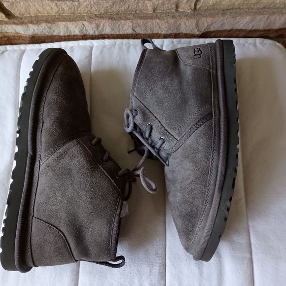 UGG NEUMEL BOOT CHARCOAL GREY SUEDE WOOL LINED CHUKKA SHOE MEN US 11 main image 9